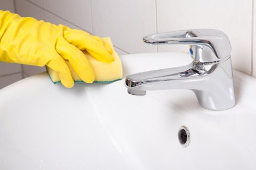 Professional cleaning of tiled and stone flooring in a Wimbledon property